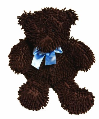 Pam Grace Creations Chocolate Chip Bear - Chocolate with Blue Bow, 18"