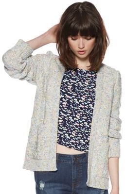 House of Holland Designer multi colour knitted stitch detail cardigan
