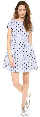 Chinti and Parker Bow Print Short Sleeve Dress