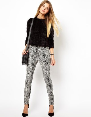 ASOS Super Skinny Trousers in Leopard Print