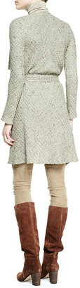 Ralph Lauren Collection Sleeveless Silk-Cashmere Turtleneck Top, Clay