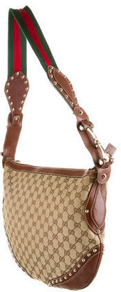 Gucci GG Canvas Studded Pelham Bag
