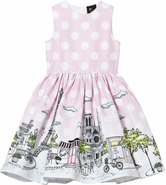 Love made Love Pink Polka Dot Paris Print Dress