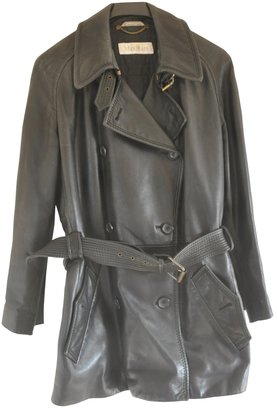 Max Mara Black Leather Trench coat