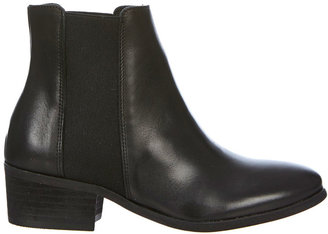 Pieces Boots - becca new leather chelsea boot black - Black
