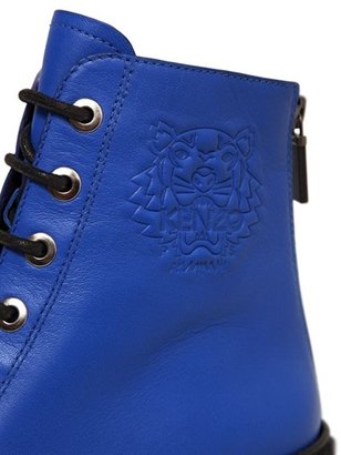 Kenzo 50mm Leather Lace Up Boots