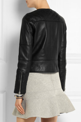 J.Crew Collection quilted leather biker jacket