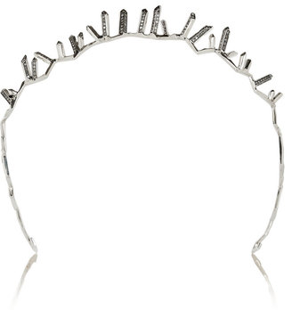 Tibi Bibi van der Velden Kryptonite sterling silver and diamond headband