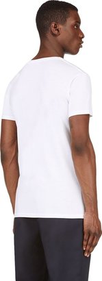 Balmain White Anchor Print T-Shirt