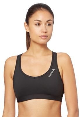 Reebok Black medium support sports bra