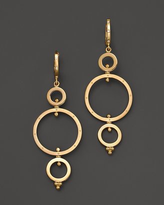 Temple St. Clair 18K Yellow Gold Triple Ring Spin Earrings