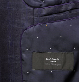 Paul Smith Navy Kensington Slim-Fit Checked Wool Suit