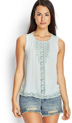 Forever 21 Contemporary Embroidered Lace Top