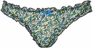 Topshop Blue green floral mini knickers