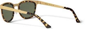L.G.R Glorioso Coated Stainless Steel and Acetate Sqaure-Frame Sunglasses