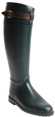 Mulberry green and brown rubber bucklestrap rain boots