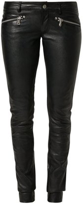 Gipsy ZIPA Leather trousers black