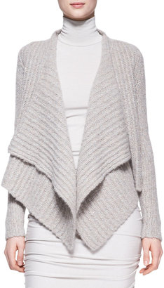 Donna Karan Long-Sleeve Cashmere-Silk Drape Jacket