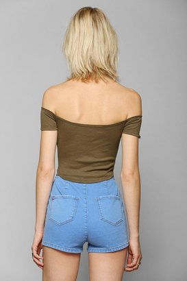 Urban Outfitters Ecote Ribbed Off-The-Shoulder Top