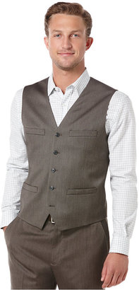 Perry Ellis Big and Tall Textured Tonal-Stripe Vest
