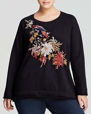 Johnny Was Collection Plus Celeste Embroidered Pullover
