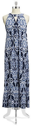 INC International Concepts Embellished Printed Maxi Dress