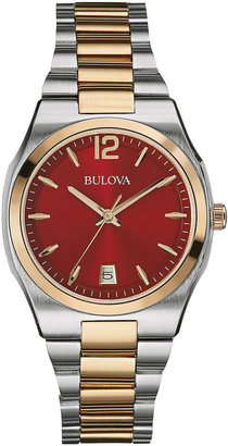 Bulova Womens Rose-Tone Stainless Steel Bracelet Watch 98M119