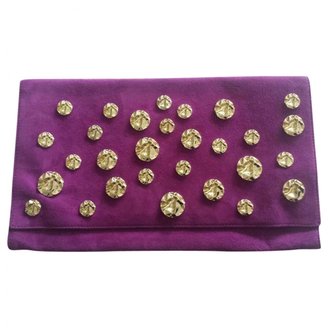 Mulberry Purple Suede Clutch bag