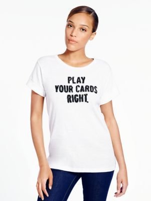 Kate Spade Play your cards right tee