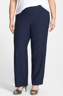 Eileen Fisher Straight Yoke Knit Pants (Plus Size)