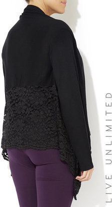 Wallis Plus Size Black Lace Back Cardigan