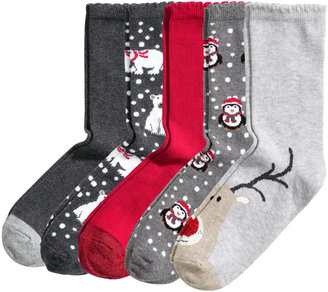 H&M 5-pack Socks - Gray - Ladies