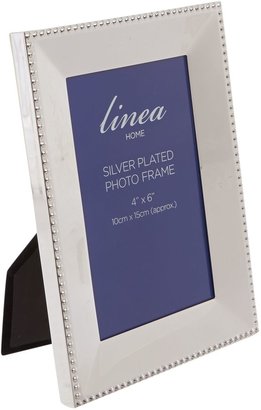 Linea Beaded edge silver plated frame, 4 x 6