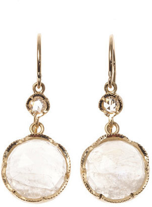 Irene Neuwirth Diamond, moonstone & gold earrings