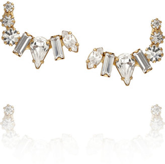Elizabeth Cole Gold-plated Swarovski crystal earrings