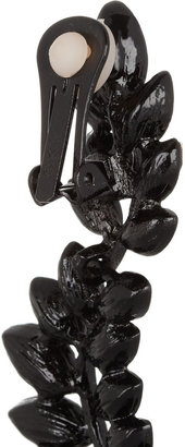 Kenneth Jay Lane Blackened Swarovski crystal clip earrings
