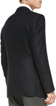 Giorgio Armani Hopsack Two-Button Jacket, Navy
