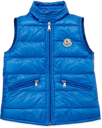 Moncler Gui Lightweight Puffer Vest, Blue