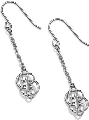 Project D London stainless steel double logo earrings