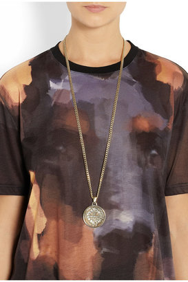 Givenchy Small medallion necklace in gold-tone metal