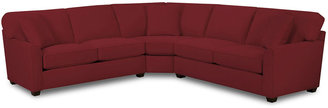 Asstd National Brand Fabric Possibilities Sharkfin-Arm 3-pc. Left-Arm Loveseat Sectional with Sleeper