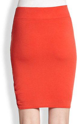 Helmut Lang Nova Asymmetrical Draped Stretch Jersey Skirt