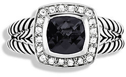 David Yurman Petite Albion Ring with Black Onyx and Diamonds
