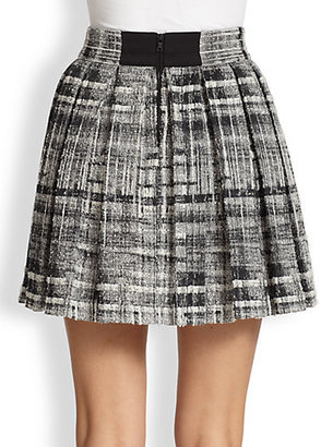 Alice + Olivia Kayla Box-Pleated Skirt