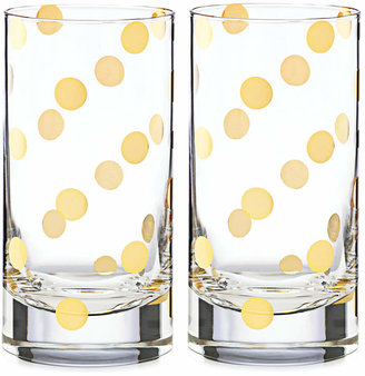 Kate Spade Pearl Place Set of 2 Highball Glasses