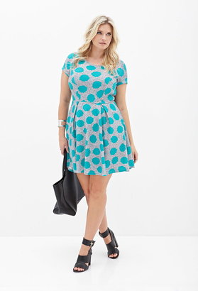 Forever 21 FOREVER 21+ Plus Size Spotted Fit & Flare Dress