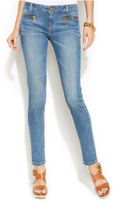 MICHAEL Michael Kors Zip-Pocket Skinny Jeans, Verushka Wash