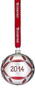 Waterford Holiday Heirlooms Lismore 4 2014 Ball Ornament