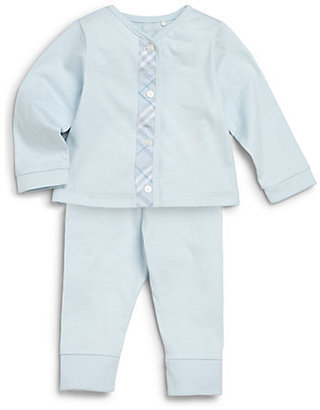 Burberry Infant's Blue Cotton Jersey Top & Pants Set