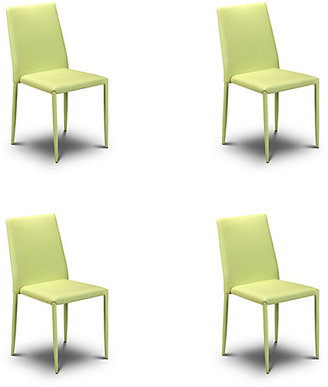 4 x Jazz Stacking Dining Chairs - Green